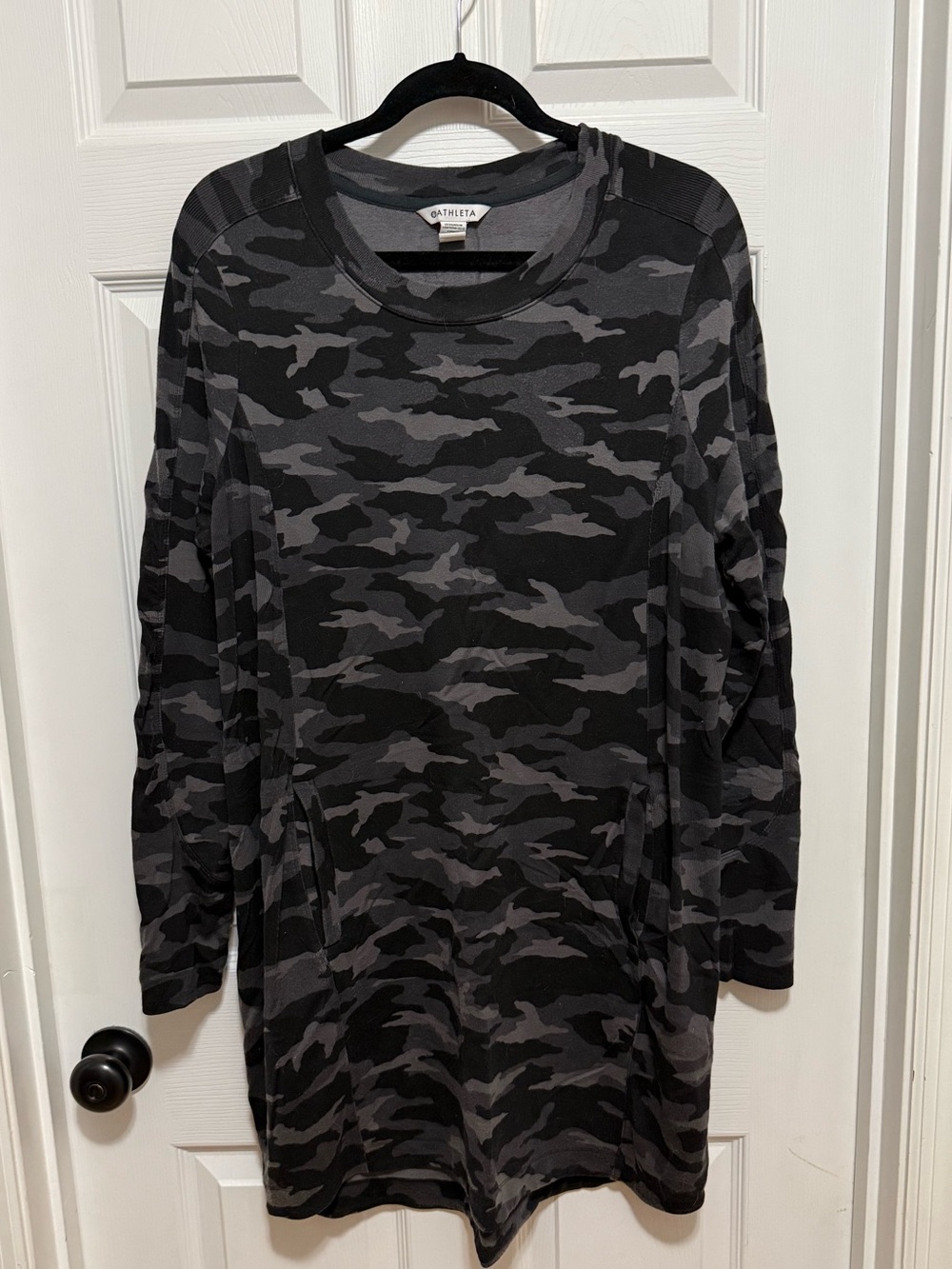Athleta Gray and Black Camo dress